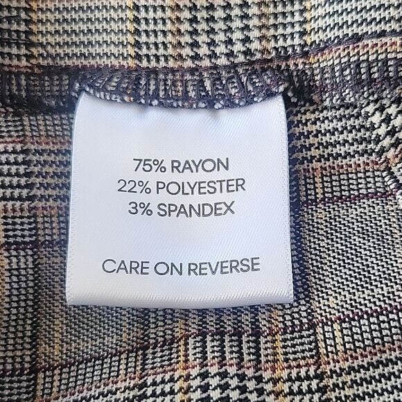 Tommy Hilfiger 14 womens fall crop stretchy plaid pull on pants - Picture 8 of 11